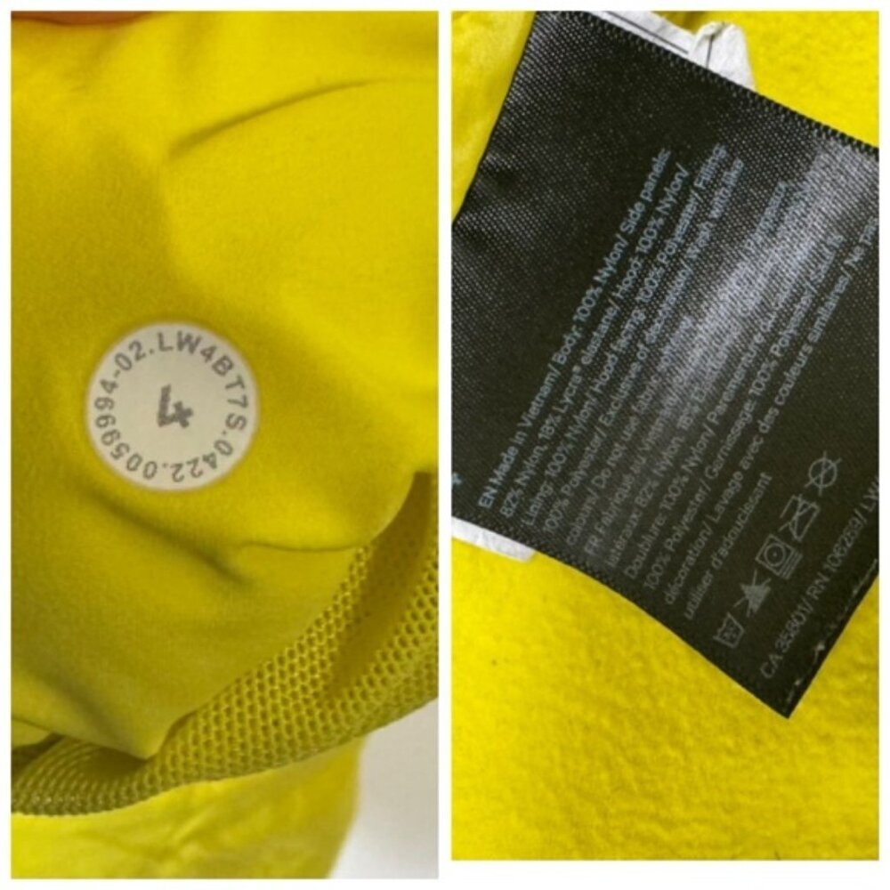 Lululemon Another Mile Vest Water Wind Repellent Stretch Full Zip Pockets Yellow - Picture 13 of 15